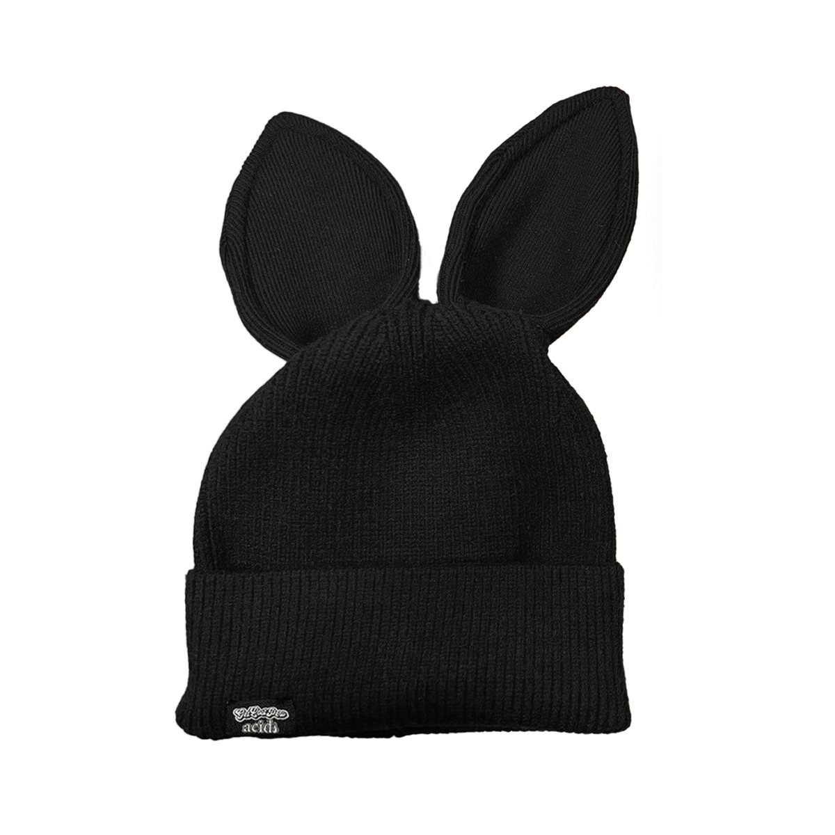 BLACK BUNNY BEANIE